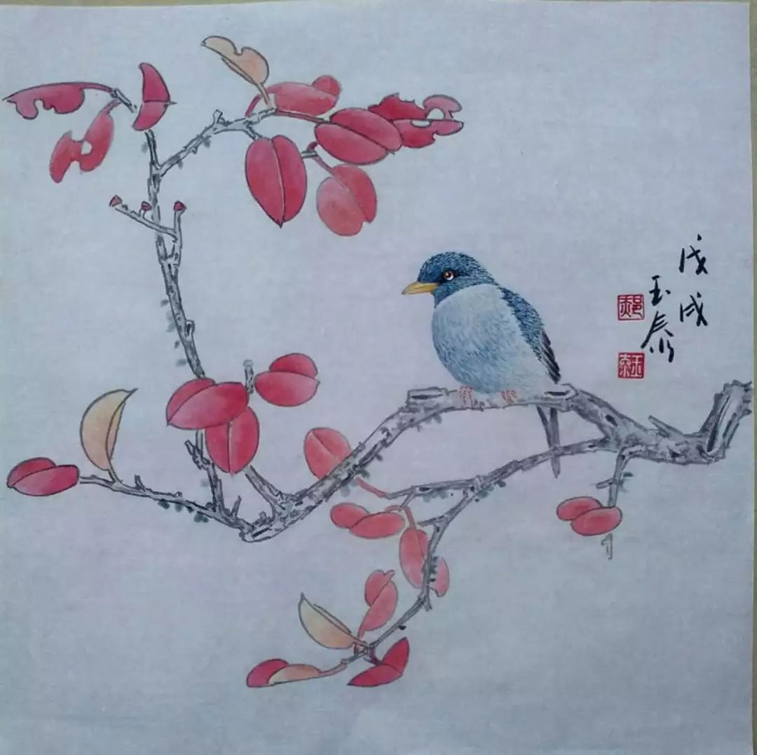 【秦安工笔画家郝玉泰笔下的秋天（太美了）】图1